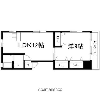 カモットイーズ[1LDK/52m2]の間取図