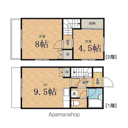 メゾン多摩平[2LDK/53.9m2]の間取図