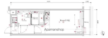 シャンファーレ中野リブート[1R/28.69m2]の間取図