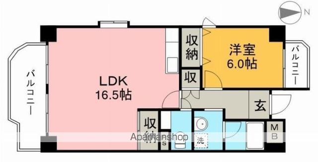 コーポ朝日Vの間取り写真