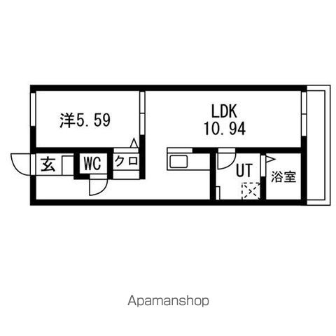 ティンガーラ須ヶ口 WESTの間取り写真