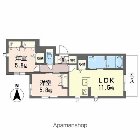 和歌山市東長町のマンションの間取り