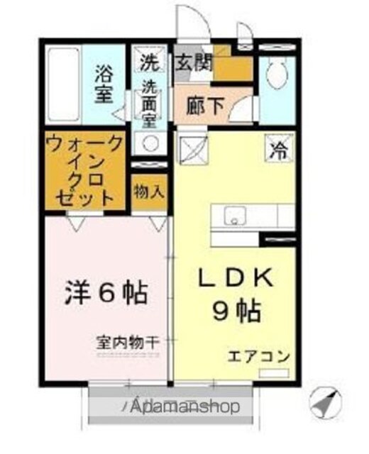 レセンテ光洋[1LDK/40.07m2]の間取図