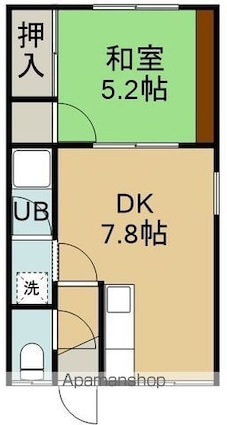 マンション富岡[1DK/29.82m2]の間取図