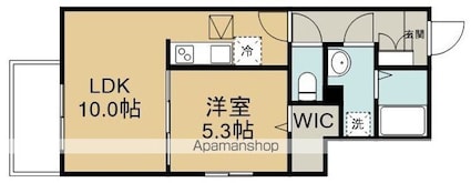 仮）川越市アパートⅡ[1LDK/40.46m2]の間取図