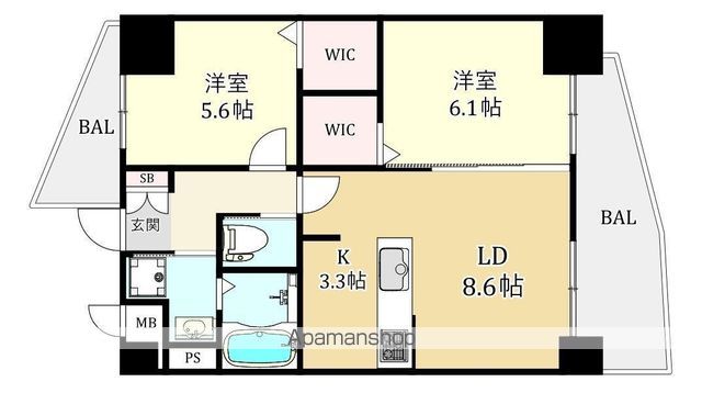LA・CASA白金の間取り写真