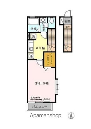 フレア　新中野[1K/36.63m2]の間取図