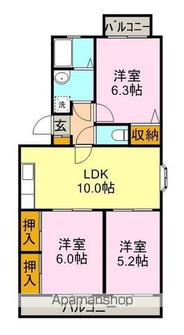 アルタ岡宮の間取り写真