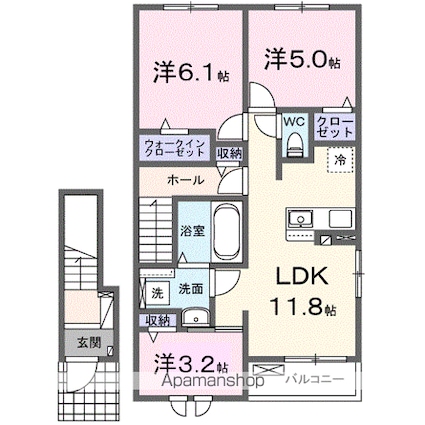 ブライト守山[3LDK/62.1m2]の間取図