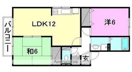 ローレルスクエア東山[2LDK/55.46m2]の間取図