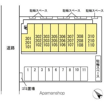 グレーヌメゾン[1K/27.5m2]の配置図