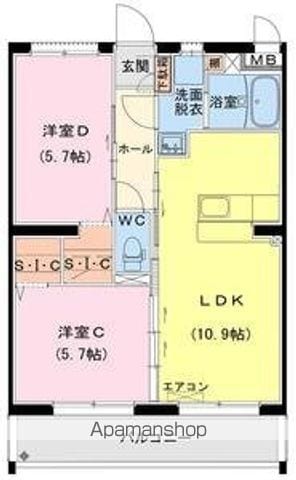 日向・曽根町3丁目61マンションの間取り写真