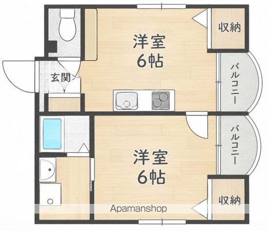コーポ北中振の間取り写真