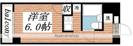 東京都立川市錦町１丁目[1R/18.25m2]の間取図