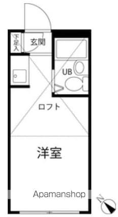東京都世田谷区代田５丁目[1R/17.36m2]の間取図