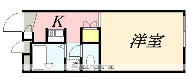 和歌山県和歌山市磯の浦[1K/19.87m2]の間取図