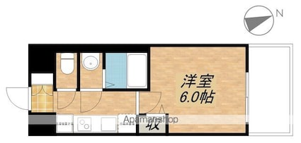 プレサンス大津京町ベルリーヴァ[1K/21.66m2]の間取図