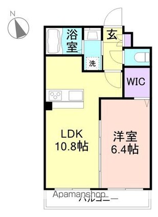 カサ・エイト[1LDK/39.54m2]の間取図