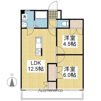 西岡プラザ[2LDK/51.03m2]の間取図