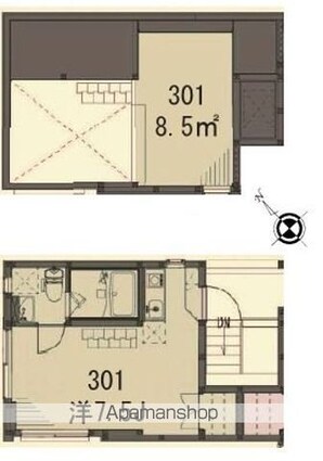 スタイルレジデンス中野[1R/17.41m2]の間取図
