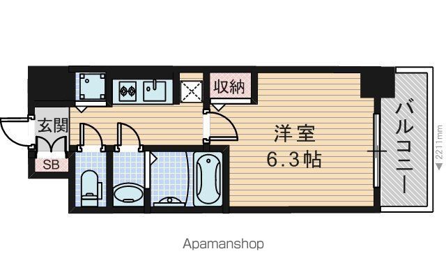 S−RESIDENCE江坂EMINENCEの間取り写真