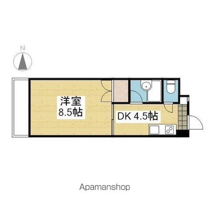 ｓｅｌｅコート一番館[1DK/27m2]の間取図
