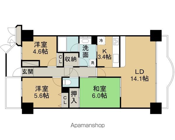 プレステージ青山の間取り写真