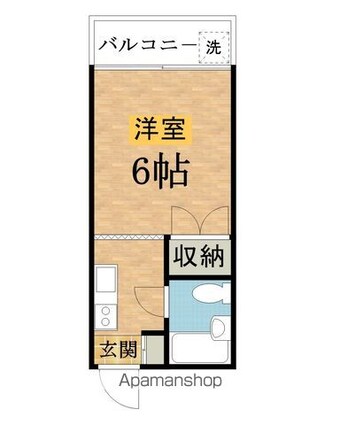 キャビンタコス[1K/17.32m2]の間取図