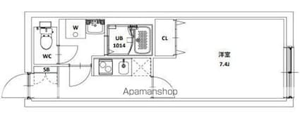 ＭＡＸＩＶ　ＣＩＴＹ大島[1K/25m2]の間取図