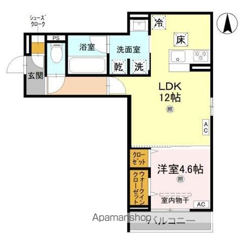 クラシスト背戸口の間取り写真