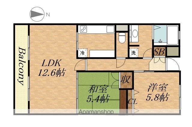 【国立市中のマンションの間取り】