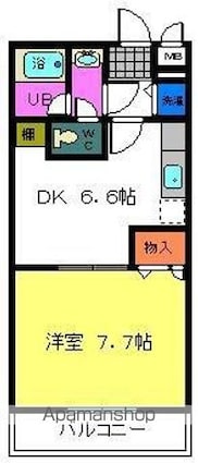 和歌山県和歌山市湊[1DK/36.71m2]の間取図