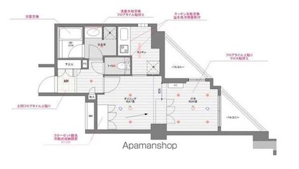 ドゥーエ東池袋[1K/37.73m2]の間取図