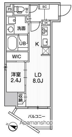 【シーズンフラッツ押上の間取り】