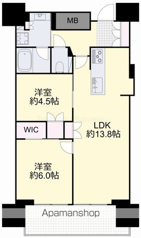 プラウドタワー岡山の間取り写真