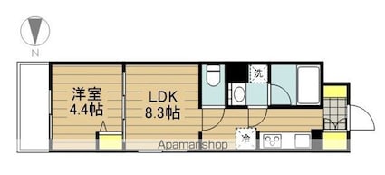 ローレル[1LDK/29.93m2]の間取図
