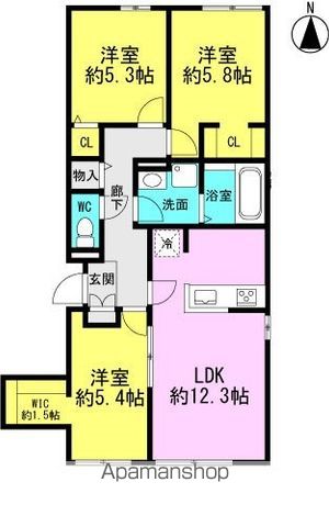 尼崎市東園田町3丁目共同住宅の間取り写真