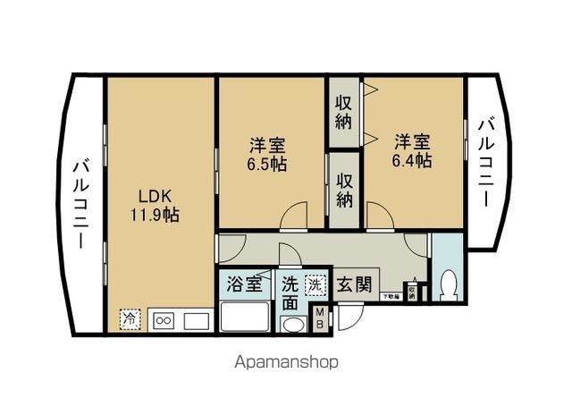 シャルム弐番館の間取り写真