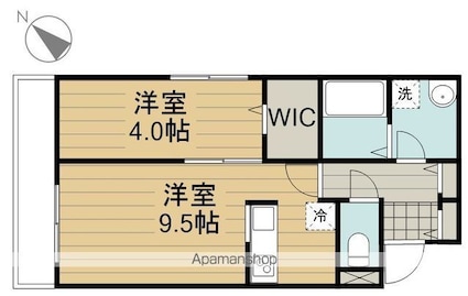 東京都立川市柴崎町３丁目[1LDK/36.02m2]の間取図