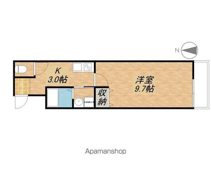 ＭＡＩＳＯＮ　ＤＯＵＣＥ浜大津[1K/29.52m2]の間取図