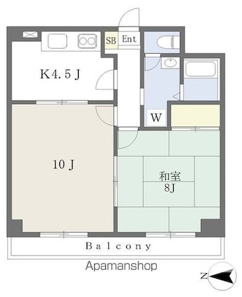 ＫＡＮＮＯ高松マンション[2K/49m2]の間取図