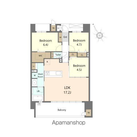 S−RESIDENCE愛宕SOUTHの間取り写真