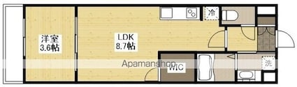 月光手城ルート２[1LDK/30.24m2]の間取図