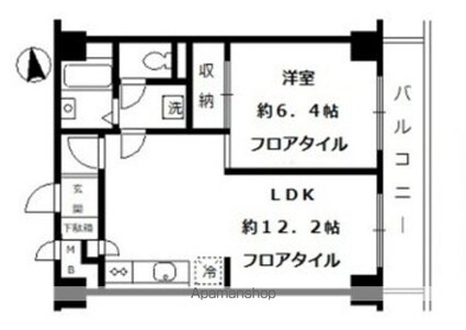 メゾン淀橋[1LDK/42.75m2]の間取図