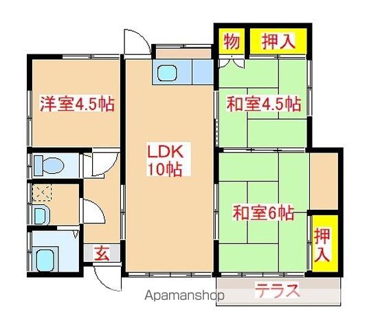 日豊本線 隼人駅 徒歩41分 1階建 築39年の間取り写真