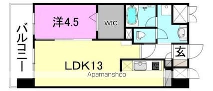 Ｑｕａｌｉｔａ松山[1LDK/41.92m2]の間取図