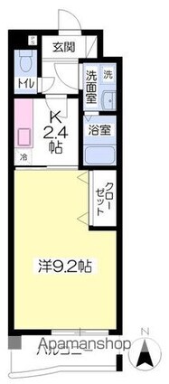 Ｃｉｅｌｏ　ａｚｕｌ[1K/28.66m2]の間取図