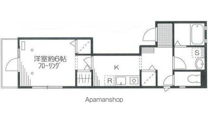 プレシャスコート[1K/29.14m2]の間取図