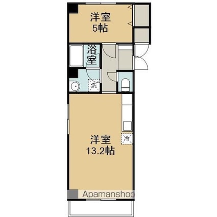 行徳倶楽部[1R/43.01m2]の間取図