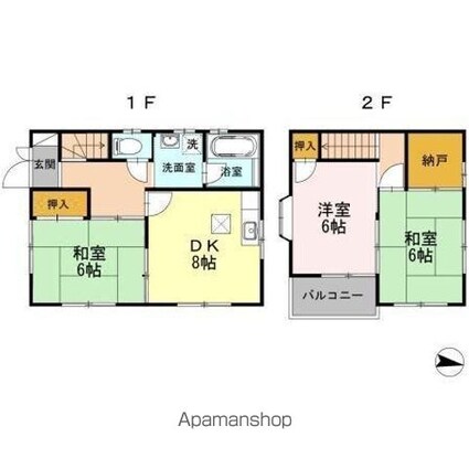 クオリティーヴィレ[3DK/67.06m2]の間取図